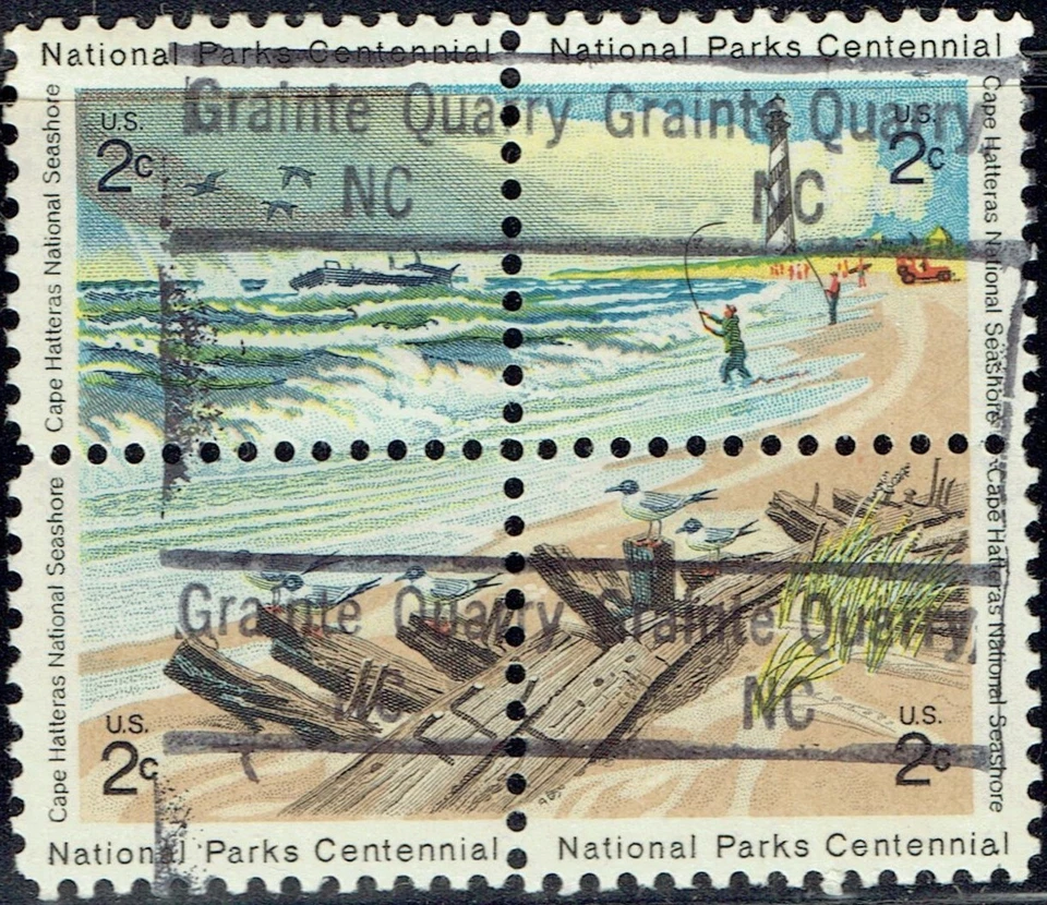 1972 4 2c Cape Hatt Precancel ERROR f/GRANITE QUARRY (1448/51) READS: "GRAINTE"! - Image 1 of 1