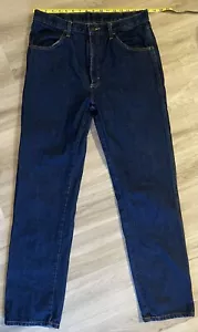 Rustler Regular Fit Straight Leg Denim Jeans Men's 34x34 Blue Denim - Picture 1 of 4