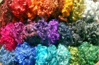 Felsted Fleece: LOCKS of Washed Natural or Dyed British Gotland sheep's wool, UK - Image 1 of 4