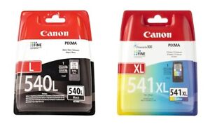 Genuine Original Canon PG-540L Black & CL-541XL Colour Ink Cartridges