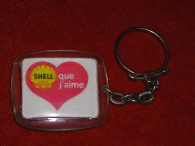 Porte-clés key ring  oil SHELL Que j' aime in Cœur Rolls Royce ... Bentley  - Photo 1/2