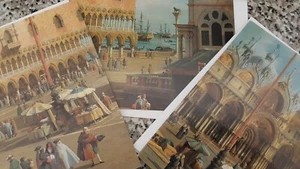 3 Venice Italy Grting Cards/Envels Paintings/Recipes/St Marks Square Galison NY - Picture 1 of 11