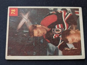 1954-55 Parkhurst Hockey Card # 78 Al Dewsbury - Chicago Black Hawks (VG) - Picture 1 of 3