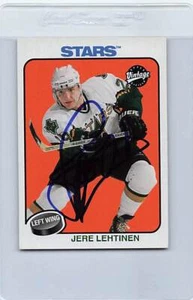 2001/02 UD Vintage #84 Jere Lehtinen Stars Signed Auto *H883 - Picture 1 of 2