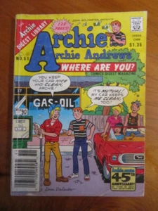 THE ARCHIE DIGEST LIBRARY ARCHIE DIGEST NO. 51  * GREAT * MUST SEE *** - Picture 1 of 3