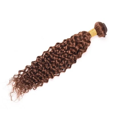 Ali Bundle castaño rojizo 33 rizado coser en tejido de cabello extensión 100 humano  Foto 1 de 4