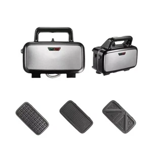 1200W Electric Panini Press Grill 3 in 1 Iron Waffle Maker with Removable Plates - Picture 1 of 10