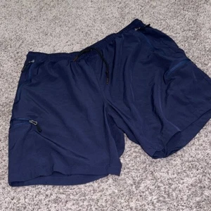 Santiny XXL Azul Exterior Pantalones Cortos Bolsillos Cintura Elástica Ligero Cremallera Bolsillo - Imagen 1 de 9