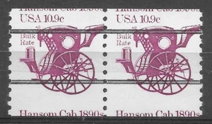 MISCUT Scott #1904a 10.9c PRECANCELED Hansom Cab Pair, Mint NH - Picture 1 of 1