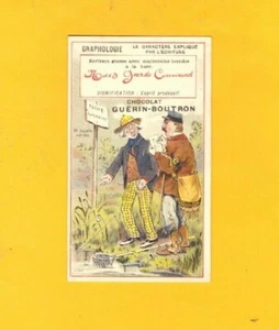 IMAGE CHOCOLAT GUERIN BOUTRON / GRAPHOLOGIE du GARDE CHAMPETRE / P.V. au PECHEUR - Foto 1 di 2