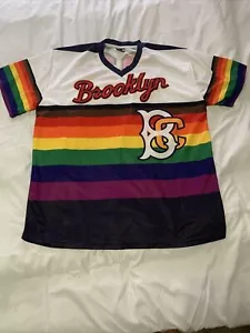 Brooklyn Cyclones Baseball 2022 Pride Night Herren Rainbow Trikot Gr. XL - Bild 1 von 20