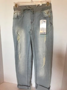 Justice Jeans Sz 10 Reg Super Skinny Ankle Simply Low Distressed Light Wash Pant - Picture 1 of 6