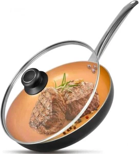 10.5 Inch Glass Lid for Frying Pan, Fry Pan Lid, Skillet Lid, Pan Lid with with - Picture 1 of 8