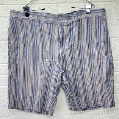 CUTTER & BUCK Sz 42 Multicolored Striped Cotton Seersucker Bermuda Shorts • VG‼ - Image 1 of 4