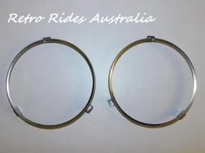 HOLDEN GEMINI TX NOS NEW OLD STOCK ISUZU PF50 HEADLIGHT SURROUND RINGS PAIR OPEL - Picture 1 of 1