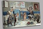 The Naughty Puss by Louis Wain Canvas Wall Art Ready To Hang