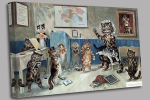 The Naughty Puss von Louis Wain Leinwand Wandbild fertig zum Aufhängen - Bild 1 von 4