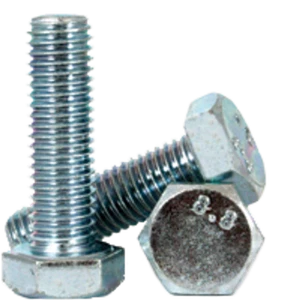 M14-2.00 x 45 mm FT DIN 933 Hex Cap Screws 8.8 UNC, Zinc Cr+3, 10 Pack - Picture 1 of 1