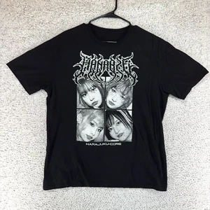 Hanabie World Tour 2024 Harajuku-Core doppelseitiges schwarzes T-Shirt Größe L - Bild 1 von 6