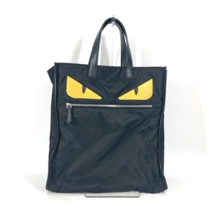 FENDI 7VA367 Monster Bugs Vertical Shoulder Bag Tasche Nylon Schwarz/Gelb - Bild 1 von 12