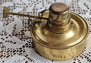 VTG BURNER CHAFING FUEL LAMP HEATER ADJUSTABLE WICK WITH CAP ON SMALL CHAIN - Picture 1 of 5