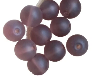 GlasPerlen gefrostet  10 mm  30 Stück bräunlich transparent  - Bild 1 von 4