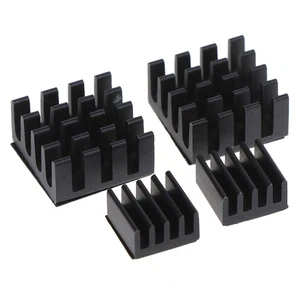 4pcs Black Aluminum Heatsink Cooler Cooling Kit For Raspberry Pi 3/2 /Rpi!ex - Afbeelding 1 van 8
