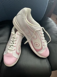 Etonic Pink Flames Perfect Slide Women's Bowling Shoes US Size 10 PreOwned - Picture 1 of 6