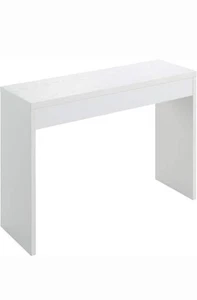 Console Table 48-In Wood Rectangular Minimalist Desk Vanity Living Room White - Picture 1 of 5
