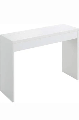 Console Table 48-In Wood Rectangular Minimalist Desk Vanity Living Room White - Image 1 of 4