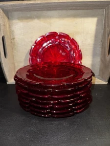 Piatti da pranzo Fostoria Argus rosso rubino 8" (8) - Foto 1 di 2