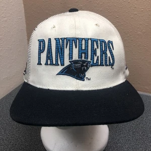Vintage Panthers Cap Sports Specialties Shadow Carolina Snapback NFL White Hat - Picture 1 of 12