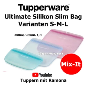 Tupperware Ultimate Silikon Slim Bag Varianten Zipperbeutel Gefrierbeutel - Bild 1 von 8
