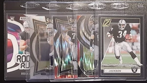 Las Vegas Raiders x5 Card Lot 2024 Select Bowers RC Bo Jackson Zenith Long Prizm - Picture 1 of 6