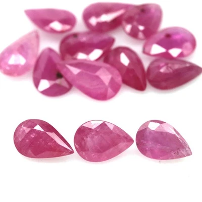 9.41 CT. Heated 13Pcs Pink Ruby Madagascar Pear - Image 1 of 4