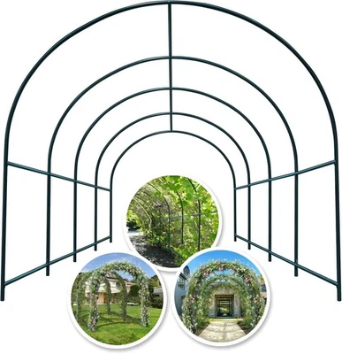 BEST-HOMEPRO 13' L x 7' W x 7.2' H Large Garden Support Arch Frame Climbing Plant Arch Arbor