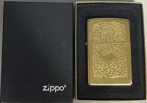 ZIPPO 1996 CAMEL WESTERN 22KT GOLD PLATE LIGHTER UNFIRED IN BOX K386 - Picture 1 of 5