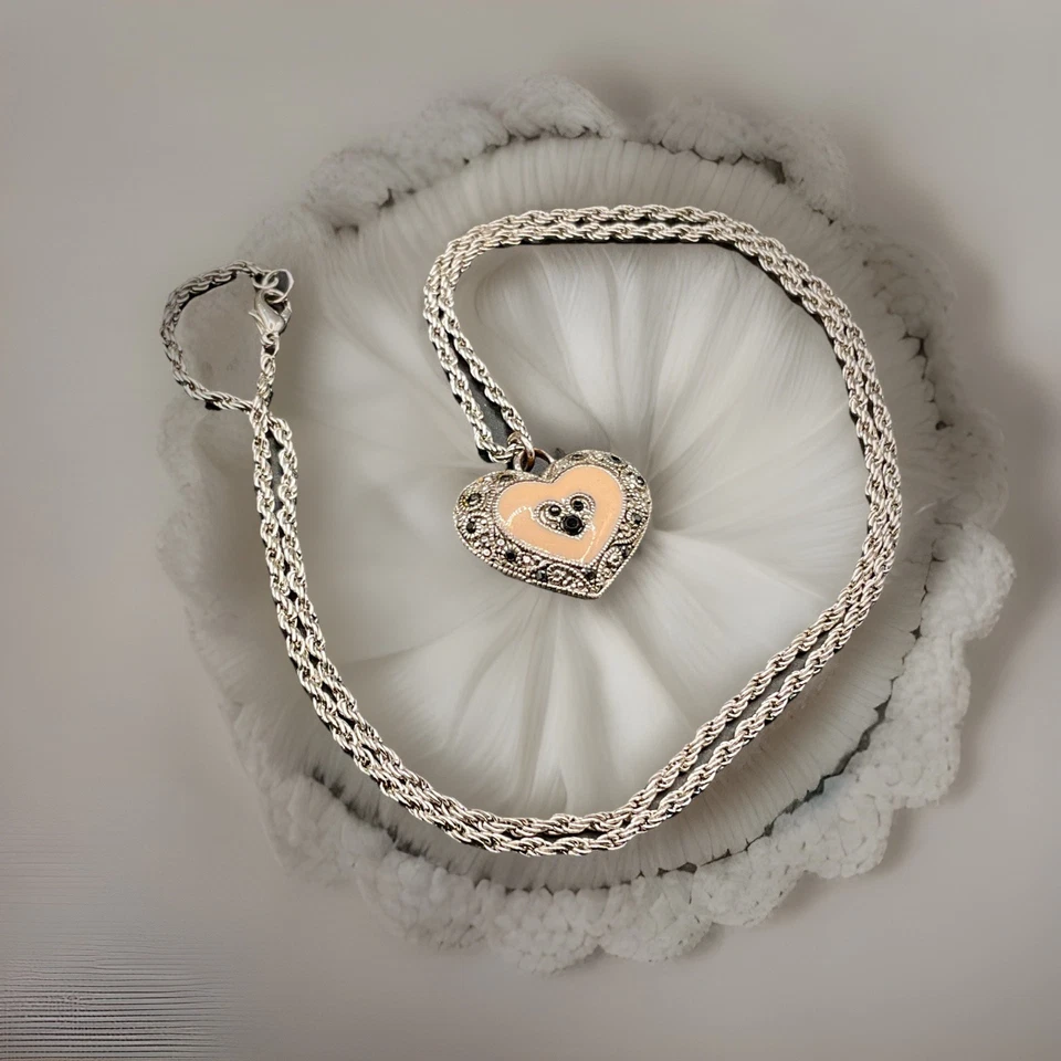 Брайтон розовый сердце сняты с производства подвеска ожерелье 28» - Изображение 1 из 4