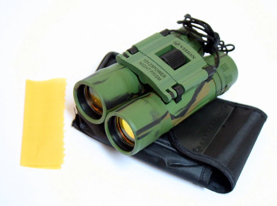 Perrini 10x25 Ruby Lens Camo Binoculars with Pouch – Sharp & Compact View - Image 1 of 1