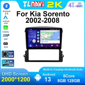 2K QLED Android Auto For KIA Sorento 2002 2003 2004 - 2008 Multimedia Stereo Car - Picture 1 of 48