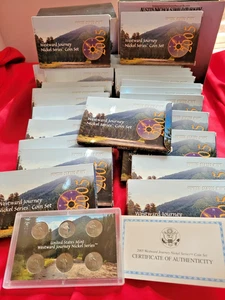 2005 PDS 26 Jefferson Nickel Westward Journey 6 Coin Set Original Box and COA - Picture 1 of 6