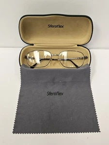 Anteojos Steroflex 2086 268 56-17-140 monturas rectangulares de metal plateado para hombre - Imagen 1 de 13