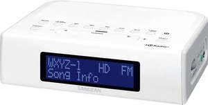 HDR-15 AM/FM Digital Tuning Clock Radio with USB Phone Charging, White - Picture 1 of 5