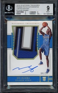 2018 National Treasuresd #129 MO BAMBA Rookie Patch Auto RPA FOTL /20 BGS 9/10 - Picture 1 of 2