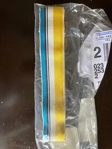 Vintage J.Crew Fabric Multi-Color Blue Yellow D-Ring Belt - Women's S/M NWT - Picture 1 of 3