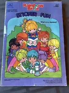 1985 Rainbow Brite Sticker Fun What's In A Rainbow? Buch Golden Taschenbuch - Bild 1 von 15