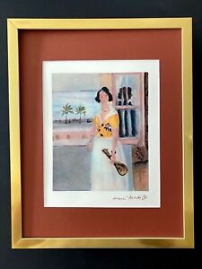 HENRI MATISSE CIRCA 1948 AWESOME SIGNED PRINT MATTED AND FRAMED + BUY IT NOW!!
