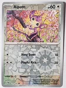 REVERSE HOLO Aipom 137/167 NM/M - Tarjeta Pokémon Twilight Masquerade - Imagen 1 de 2