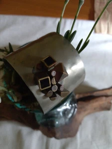 Kunst außergewöhnliches Armband/ Spange Metall Vintage 70er Jahre - Bild 1 von 3