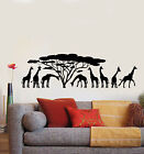 Vinyl Wall Decal African Savannah Giraffes Animals Nature Tree Stickers (g2691)